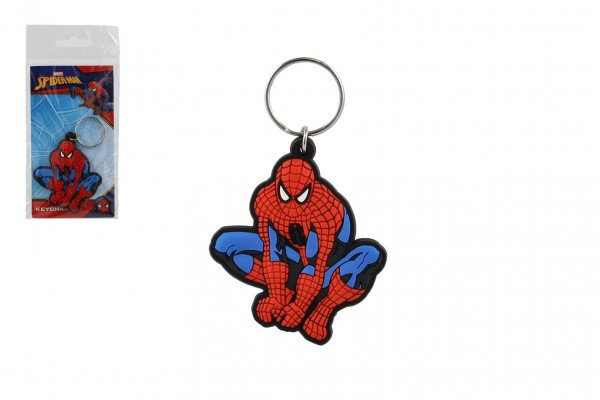 Prívesok na kľúče/Kľúčenka Spiderman sediaci gumový 6cm v sáčku