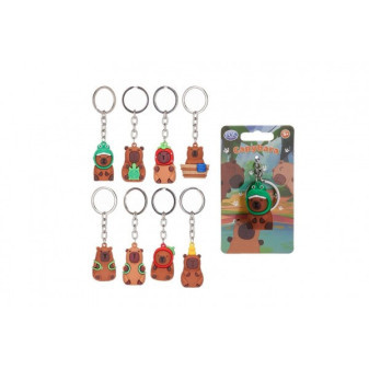 Capybara prívesok kov/plast 5-6cm mix druhov na karte