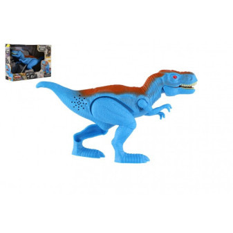 Dinosaurus T-Rex plast 18cm na batérie so zvukom so svetlom v krabici 21x15x6, 5cm