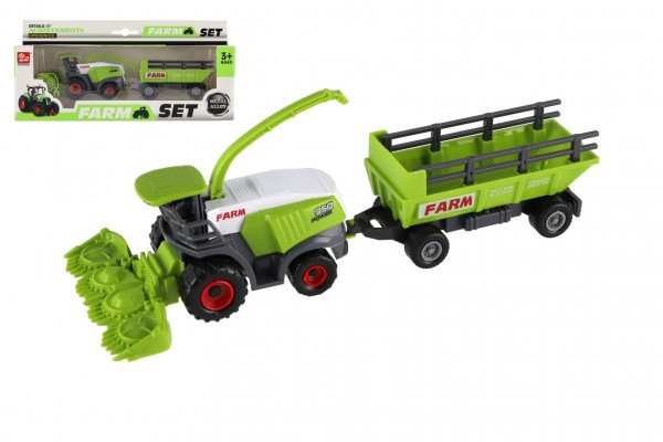 Kombajn/rezačka s vlekom plast 22cm na voľný chod v krabici 27x12,5x6cm