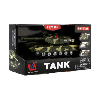 Tank plast 20cm na zotrvačník na batérie so svetlom so zvukom v krabici 23x14x11cm