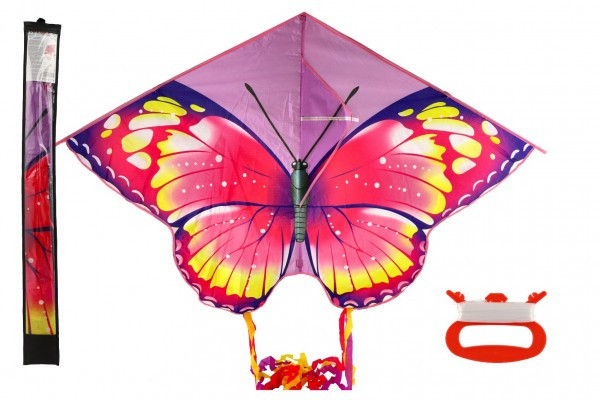 Drak lietajúci motýľ nylon 145x97cm v látkovom sáčku 11x100x2cm