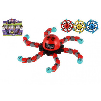 Gyroskop spinner mechanický plast 7cm svietiaci v tme 3 farby na karte