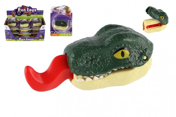 Dinosaurus hlava plast 9cm na karte