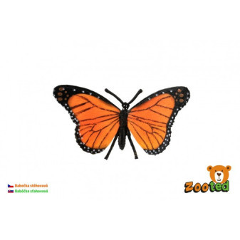 Motýľ Monarcha sťahovavý (babočka) zooted plast 11cm v sáčku