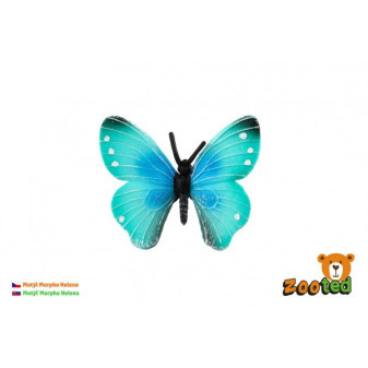 Motýľ tropický Morph Helena zooted plast 7cm v sáčku