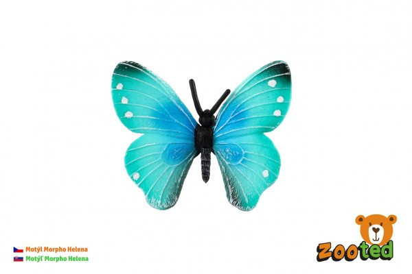 Motýľ tropický Morph Helena zooted plast 7cm v sáčku
