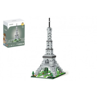 Stavebnica mini KOCO Eiffelova veža plast 13x16,5x7cm