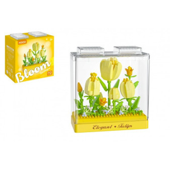 Stavebnica mini KOCO Tulipány plast 11x12x5cm