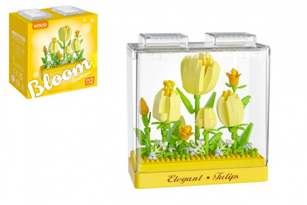 Stavebnica mini KOCO Tulipány plast 11x12x5cm