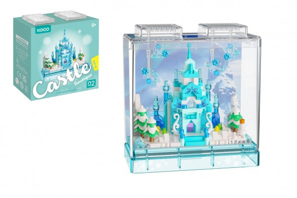 Stavebnica mini KOCO Zimný hrad plast 11x12x5cm