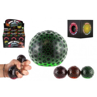 Loptička antistresový mačkací sliz 6cm žabie vajíčka 4 farby v krabičke 7x7x7cm