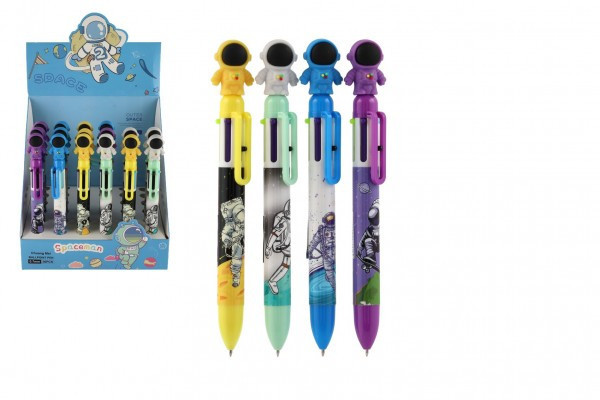 Propiska/pero kozmonaut 6 farieb plast 17cm 4 farby