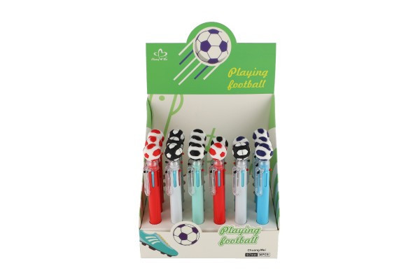 Propiska/pero futbalová lopta 4 farby plast 16cm 4 farby