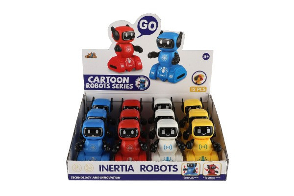 Robot na zotrvačník plast 7x11cm 4 farby