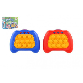 Bubble pops Praskajúce bubliny silikón postrehová hra na batérie 2 farby v krabičke 13x10,5x5,5c