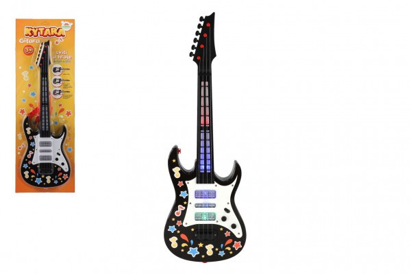 Gitara plast 53cm s popruhom na batérie so zvukom so svetlom na karte