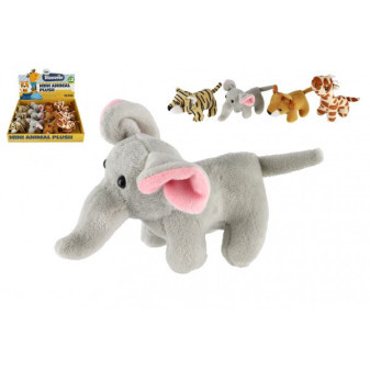 Zvieratko safari/ZOO plyš 10-15cm 4 druhy 3m+