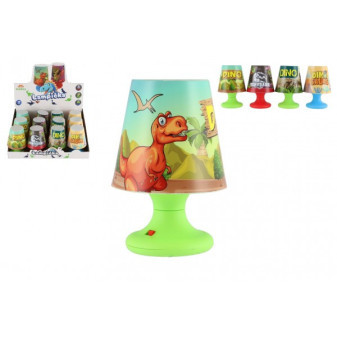 Mini lampička s dinosaurom na stôl plast 8x11cm na batérie 4 druhy