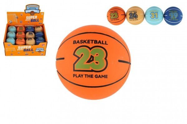 Loptička extrémne skákacia basketbalová pena 6cm 4 farieb