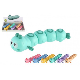 Červík/húsenica vrtiaci plast 15cm na kľúčik 6 farieb