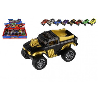 Auto terénne Off-Road mini kov/plast 6,5cm spätné natiahnutie mix druhov