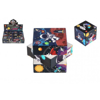 Kocka hlavolam vesmír 3x3x3 plast vo fólii 6x6x6cm