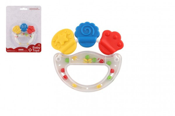 Hrkálka / Hryzátko plast / silikón 10cm na karte 0m+