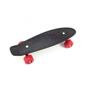 Skateboard - pennyboard 43cm, nosnosť 60kg kovovej osi, čierna, červená kolesá
