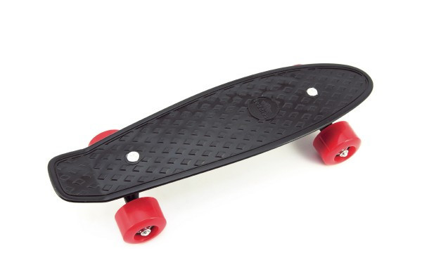 Skateboard - pennyboard 43cm, nosnosť 60kg kovovej osi, čierna, červená kolesá
