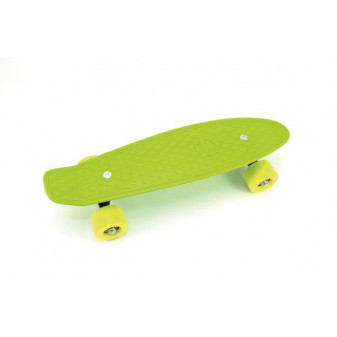 Skateboard - pennyboard 43cm, nosnosť 60kg plastovej osi, zelená, žltá kolesá