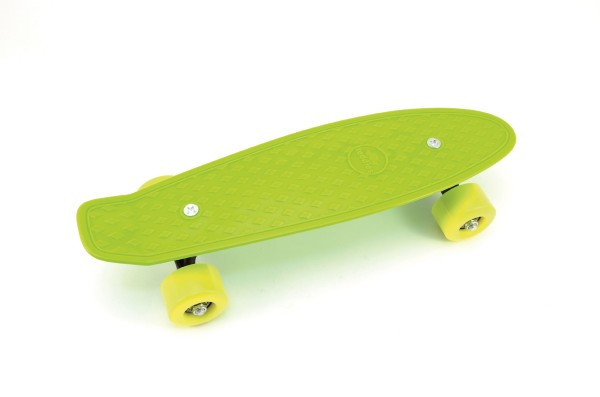 Skateboard - pennyboard 43cm, nosnosť 60kg plastovej osi, zelená, žltá kolesá