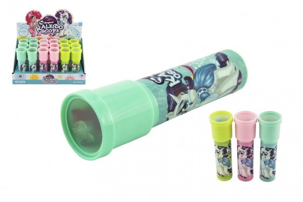 Kaleidoskop - Krasohľad Jednorožec plast 13cm 3 farby