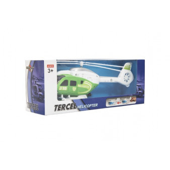 Vrtulník/Helikoptéra na natažení plast 21cm 3 barvy v krabičce 24x9x7cm