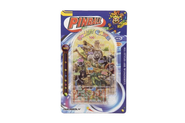 Pinball ZOO hlavolam plast 9x16cm 2 druhy na karte