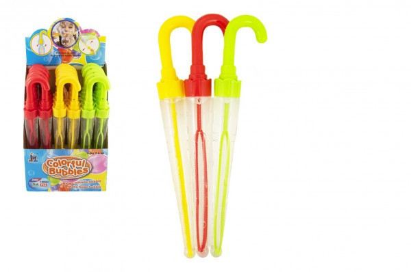 Bublifuk dáždnik plast 37cm 130ml 3 farby