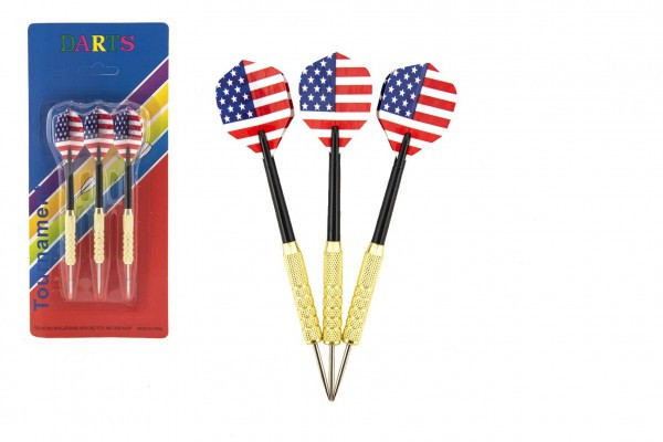 Hádzacie šípky s kovovým hrotom 15cm kov/plast