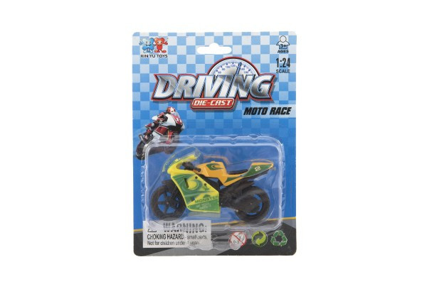 Motorka závodný kov/plast 8cm na voľný chod mix druhov na karte