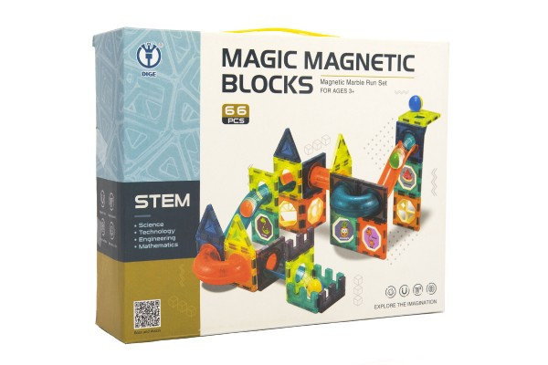 Guličková dráha magnetická stavebnica plast 31x25x8cm