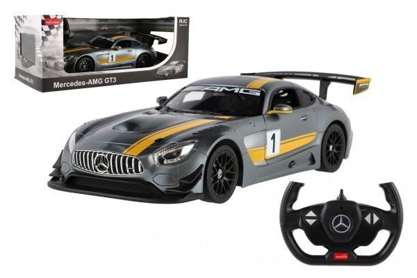 Auto RC Mercedes AMG GT3 RASTAR plast 35cm 2,4 GHz na diaľk. ovládanie na batérie v krabici 44x18x2