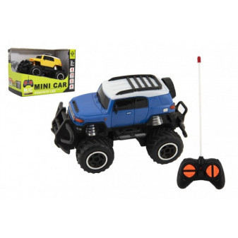 Auto RC mini SUV plast 14cm 27MHz na diaľk. ovl. na bat. sa svetl. 2 farby v krab. 16x12x10