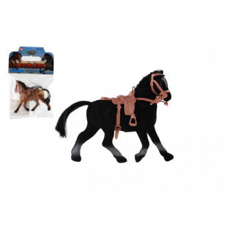 Kôň fliška so sedlom 15cm 2 farby v sáčku 16x24cm