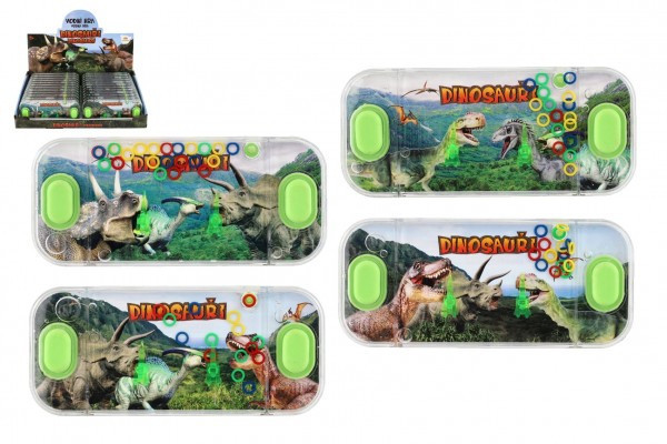 Vodná hra hlavolam 15,5x7cm plast dinosaurus 4 druhy
