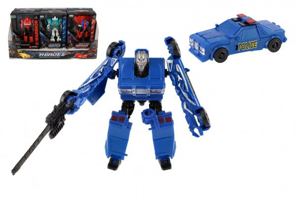 Transformer auto/robot plast 14cm mix druhov v krabičke 13x18x5cm