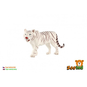 Tiger indický biely zooted plast 14cm v sáčku