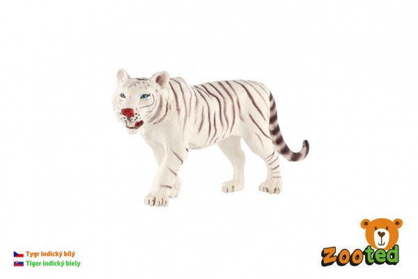 Tiger indický biely zooted plast 14cm v sáčku