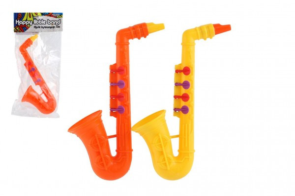 Saxofón plast 24cm 2 farby v sáčku