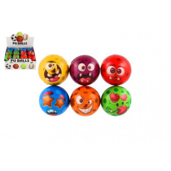 Loptička monster penová 7,5cm 6 farieb