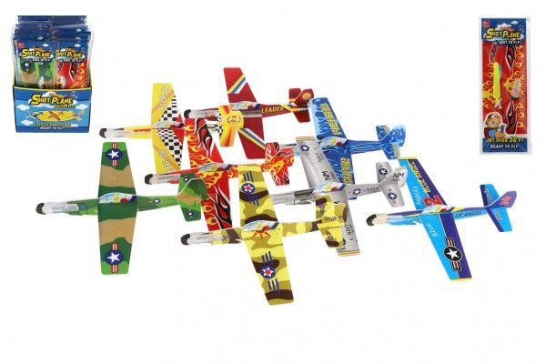 Lietadlo hádzacie penové 18cm mix druhov v sáčku