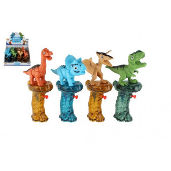 Vodná pištoľ dinosaurus striekacia plast 13x20cm 4 druhy 12ks v boxe